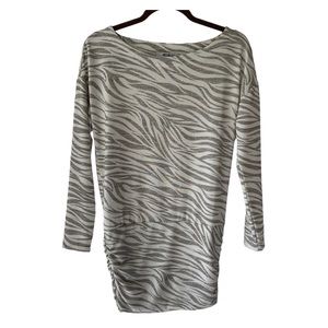 WHBM Sweater Dress Zebra Print Mini SZ XS